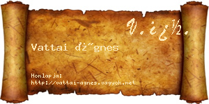 Vattai Ágnes névjegykártya